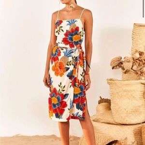 FARM Rio Floral Print Wrap Dress